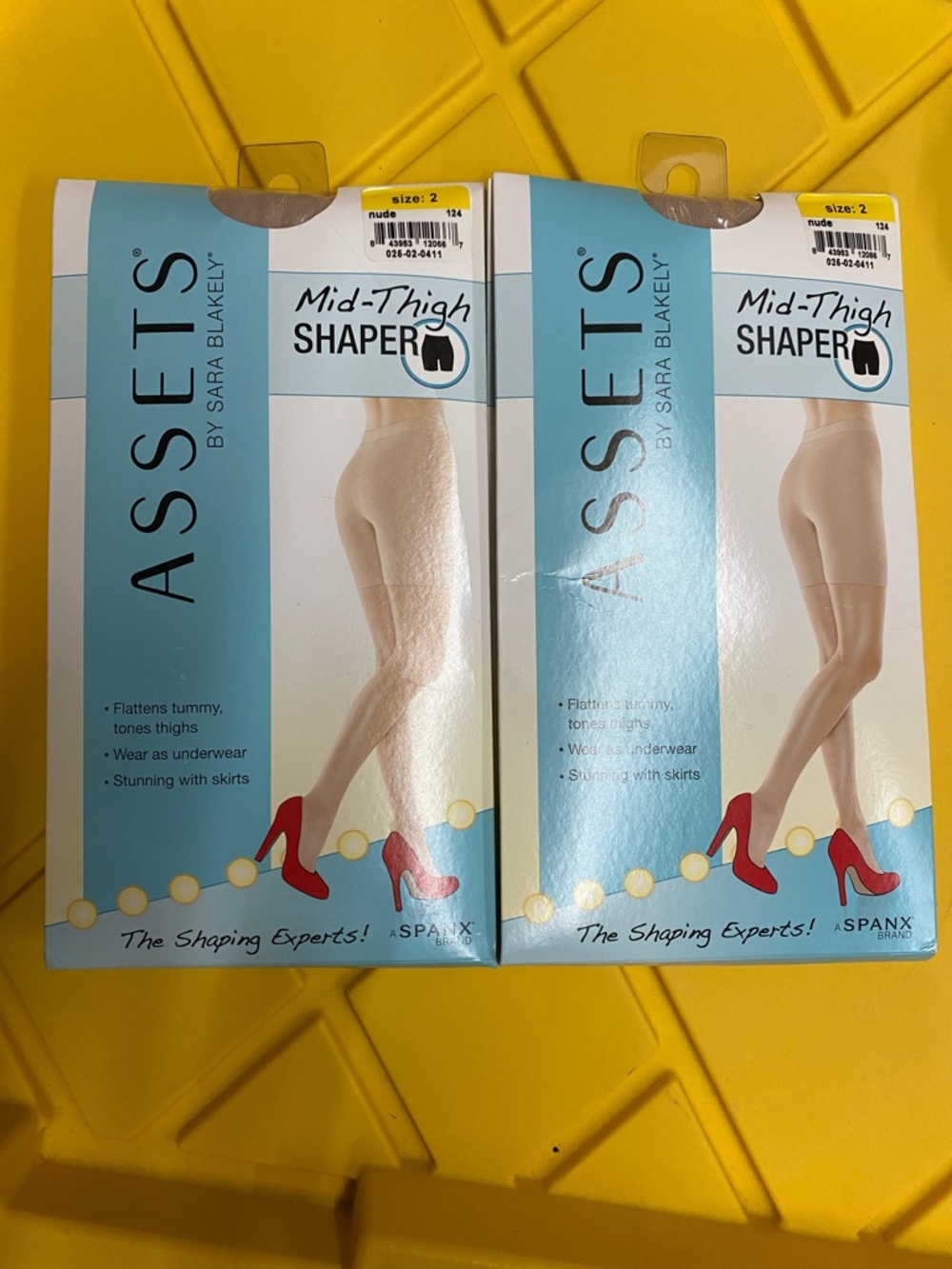 2 Pairs SPANX Assets by Sara Blakely Mid Thigh Shaper Size 2 Nude